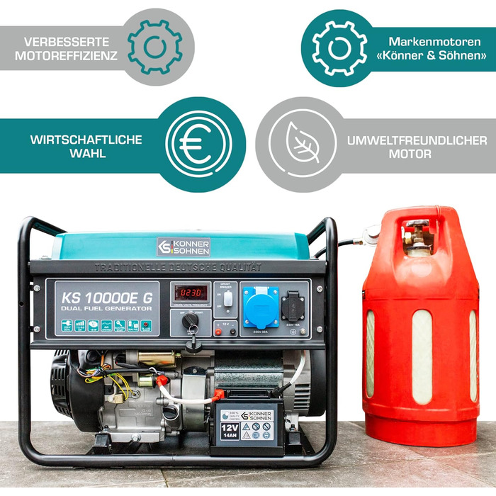 Гібридний бензиновий LPG 4-тактний генератор, аварійний генератор 7500 Вт, генератор 1х16А 1х32А з автоматичним регулятором напруг