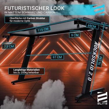 Ігровий стіл ELITE EVO з RGB-підсвічуванням та дистанційним керуванням