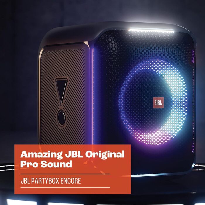 Портативна портативна колонка для вечірок в приміщенні та на вулиці JBL PartyBox Encore Essential з вбудованим підсвічуванням, зах