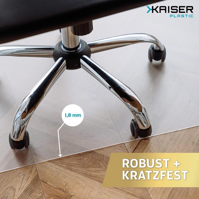 Прозорий килимок для підлоги Kaiser 90x120 см - Прозорий килимок для столу - Килимок для стільця - Нековзний килимок для стільця - Захисний килимок для офісних стільців - Пластиковий килимок для стільця 90 x 120 см