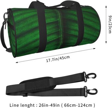 Спортивна сумка для подорожей, малюнок бананове листя, принт з ефектом нічного сяйва, чорний колір, універсальний розмір, дорожня сумка