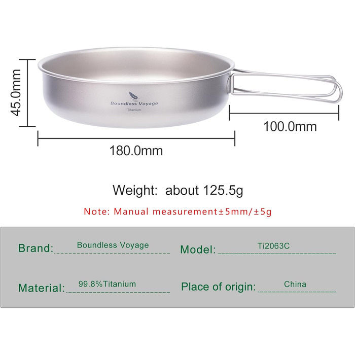 Кемпінгова сковорода 18 см Сковорода зі складною ручкою Ультралегкий дорожній посуд на 1 особу Посуд для пікніка Портативна тарілк