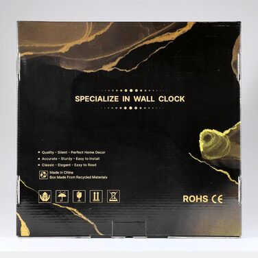 Кварцовий настінний годинник VIKMARI Дерев'яний тихий підвісний годинник, круглий сільський годинник на батарейках, легко читаєтьс