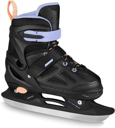 Набір SPOKEY Quattro 4-в-1 Роликові ковзани/Роликові ковзани/Трискейти/Ковзани для льоду, РЕГУЛЬОВАНІ для дітей та підлітків Роликові ковзани, що трансформуються в роликові Розміри 30-33, 34-37, 38-41 Чорний/Фіолетовий 38-41