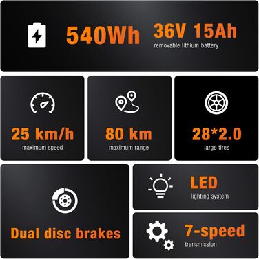 Електровелосипеди COLORWAY 28&quot x 2.0&quot з безщітковим двигуном потужністю 250 Вт. Електричні велосипеди з вбудованим акумулятором 36 В 15 Аг, 7 передачами, РК-дисплеєм та амортизуючою вилкою. Білий колір.