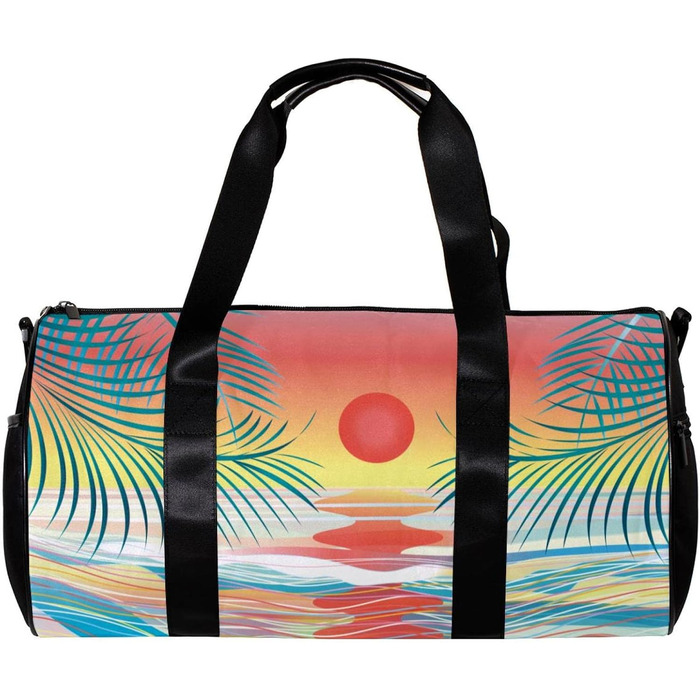 Спортивна сумка, маленька дорожня сумка, сумка для шопінгу та йоги, з дизайном природи, моря, сонця, для фітнесу на відкритому повітрі, ручна поклажа