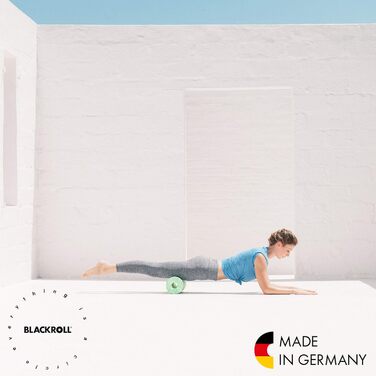 Ролик для фасції BLACKROLL (45 см x 15 см), фітнес-ролик для самомасажу спини та ніг, ефективний масажний ролик різного рівня жорсткості, зроблено в Німеччині, середній 45 - білий/зелений