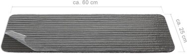 Килимок для сходів Kettelservice-Metzker Tulus Прямокутний - килимок антрацит самоклеючий 60x25см антрацит