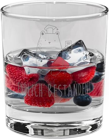 Ведмедик Mr & Mrs Panda Gin glass bear exam - подарунок, плюшевий ведмедик, атестат про середню освіту, келих для джину, іспити, келих для джину з гравіюванням, сертифікат, келих для джину з висловами, келих для джину.