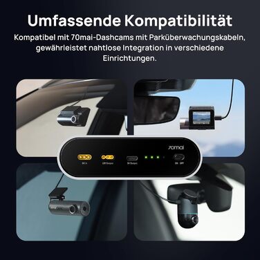 Акумуляторний блок для відеореєстратора BL96NNX 70 мАй, резервне живлення LiFePO4 ємністю 96 Втгод з функцією паркування до 30 годин, захист від зниження напруги, вихід XT30USB-C, 7-ступінчастий захист BMS (зарядка блоку запобіжників)