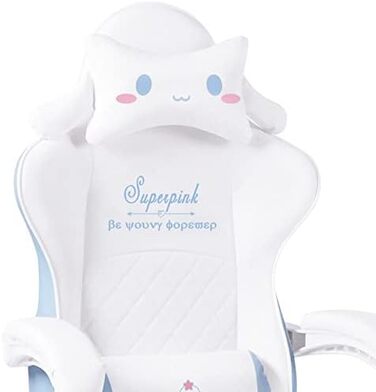 Геймерське крісло в гоночному стилі, ергономічне ігрове крісло з високою спинкою та поперековою опорою, відкидними підлокітниками, підголівником, шкіра, комп&39ютерне крісло керівника з високою спинкою, колір B Blue