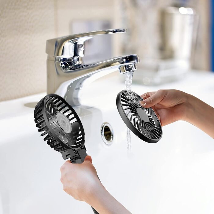 Ручний вентилятор HandFan Портативний USB Power Bank 5200mAh Міні-вентилятор на батареї 5-швидкісний і складаний вентилятор для пішоходів Кемпінг Намет Гуртожиток Офіс