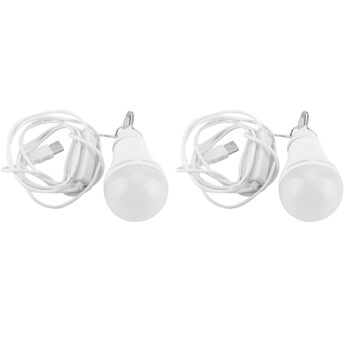 Лампочка, 2 шт. 5V світлодіодна лампочка, кемпінговий ліхтар, підвісна лампочка, аварійне освітлення, зовнішнє освітлення з простим вимикачем для походів