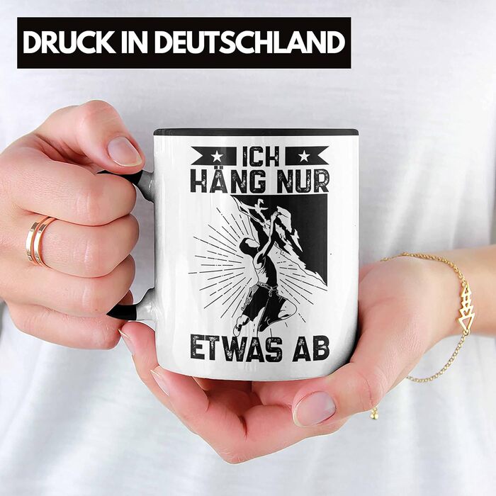 Тренд - Подарунковий кухоль для скелелазіння на свіжому повітрі. Ідея подарунка для альпіністів, з якими я просто проводжу час (чорний).