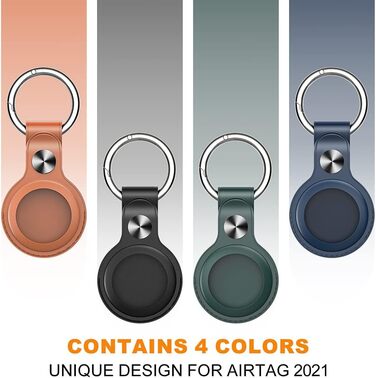 Уп AirTag Pendant PU Leather - Стійкий до подряпин чохол для брелока AirTag з оригінальними кнопками - Захисний чохол для Air Tag