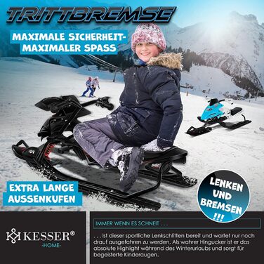 Дитячий снігохід Kesser XR-525, кермовий, з ножними гальмами