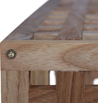 Настінна полиця для ванної Relaxdays, горіх, з 5 відділеннями, для ванної, передпокою та вітальні, В х Ш х Г 50 х 50 х 15 см, нату