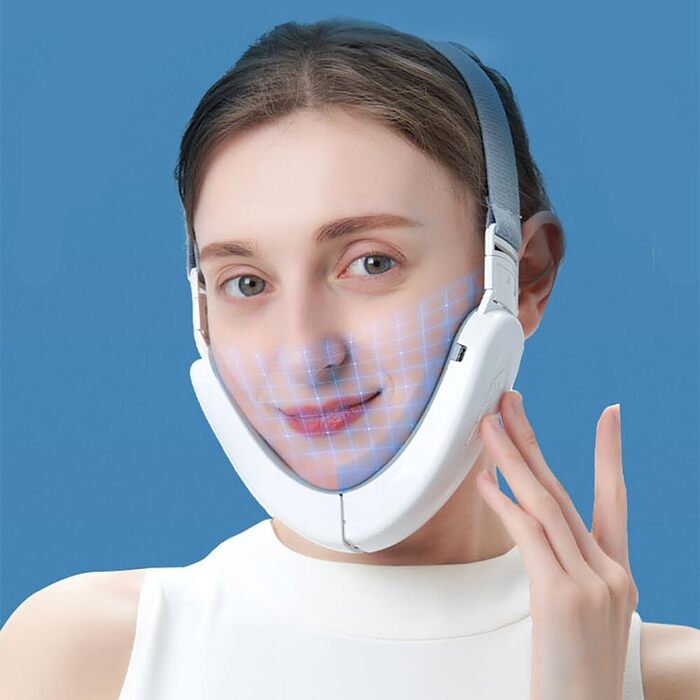 Електричний V вимірювач краси обличчя, масажер для обличчя EMS, пристрій для формування обличчя V, масажер для обличчя проти подвійного підборіддя, масажер для формування обличчя V, пристрій для підтяжки обличчя V, тренажер для підборіддя електричний