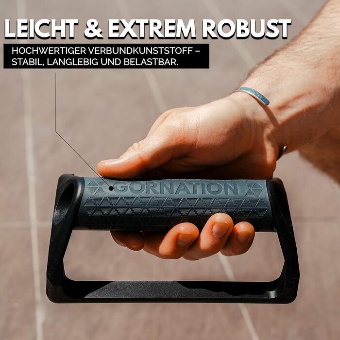 Ручки для віджимань GORNATION, перекладина для віджимань із силіконовою ручкою та нековзною гумовою основою, легка та портативна, обладнання для калістеніки для дому, ручки для стійки на руках, тренування вдома та на свіжому повітрі, темно-сіра