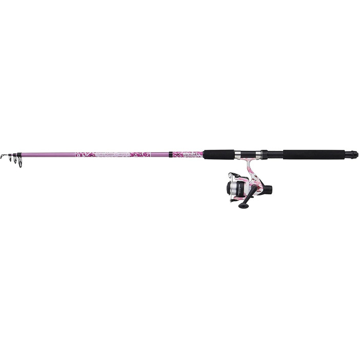Спінінговий комбінований комплект Mitchell Tanager Pink Camo II Легке спінінгове вудилище та котушка для жінок та юних рибалок Прісноводний комплект для лову форелі, окуня та щуки Доступні різні варіанти 2,1 м Телескопічний 7-20 г 20