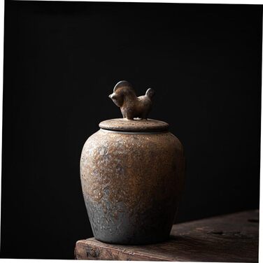 Керамічна ємність для чаю, щільно закривається, невелика побутова банка для зберігання чаю, контактує з харчовими продуктами, міцна та практична кришка