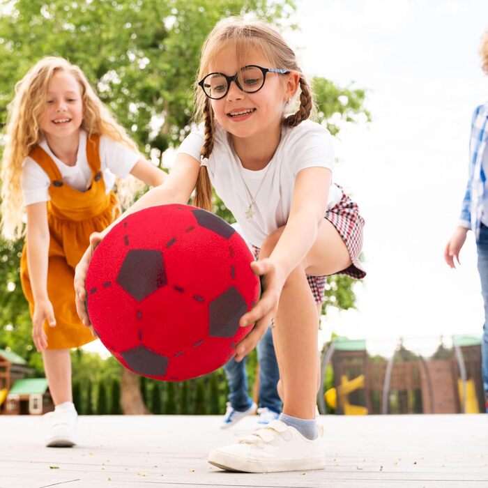 М&39який м&39яч Kyto 3X, 12 або 20 см, жовтий, червоний, синій, пінопластовий м&39яч, дитячий м&39який футбольний м&39яч, 20 см, червоний