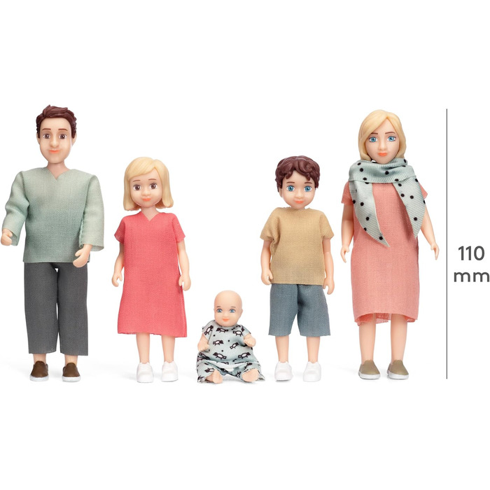 Ляльки Lundby для родини лялькових будиночків Сімейство ляльок Чарлі Гнучкі ляльки Аксесуари та фігурки Масштаб 118