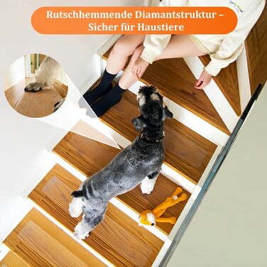 Прозорі сходинки, 15 шт. , 60 x 10 см, самоклеючі, водонепроникні, протиковзкі сходинки для дерев&39яних сходів, гвинтових сходів та підлоги