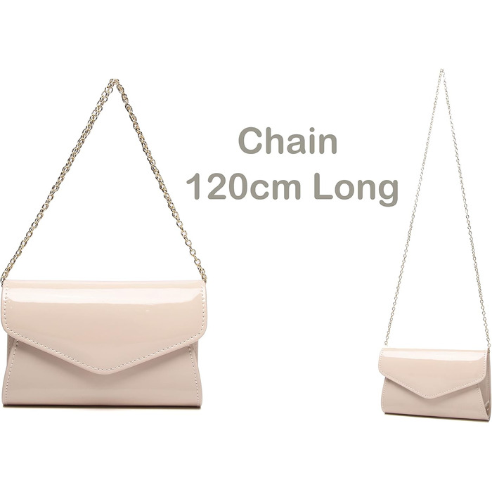 Мініатюрна вечірня сумочка-клатч з лакованої шкіри Цукерковий блиск для вечірок, свят та побачень. Колір - нюдовий