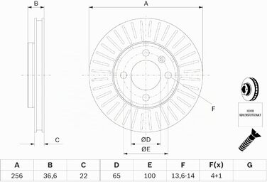 Гальмівні диски BOSCH 0 986 479 776 (комплект 2 шт.)