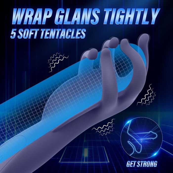 Іграшка для мастурбації для чоловіків, стимулятор головки пеніса, секс-іграшка для чоловіків, мастурбатор із щупальцями, що обгортаються, з 10 режимами, набори вібраторів, секс-іграшки для чоловіків, мастурбатори для одного та пар, кишенькова кицька, Purp