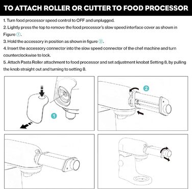 Насадка для локшини TPGSING Насадка для локшини з нержавіючої сталі для кухонного комбайна Kenwood, ролик для листового локшини для аксесуарів Kenwood Kmix, 8 регульованих товщин, срібло