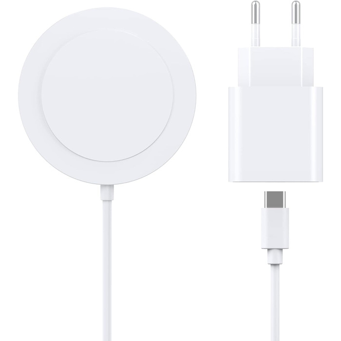 Бездротовий зарядний пристрій Mag-Safe Charger для iPhone Магнітна зарядна станція Індуктивна бездротова зарядна панель Сумісна з