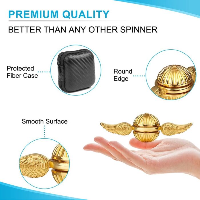 GOLDEN Hand Spinner Fidget Spinner Hand Toy Special High Performance Ball Bearing Anti Stres Children Fidget Finger Spinner Alloy