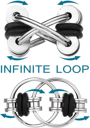 Велосипедний ланцюг Fidget Stress Reducer для дорослих і дітей (3 упаковки)