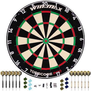 Коркова мішень для дартсу з дротиками, офіційна сталева мішень для дартсу, набір сталевих дротиків, 12 дротиків з металевим наконечником, 24 стрілки PRO