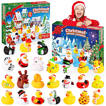 Адвент-календар groboma 2025 Гумові качечки, 24 іграшки для ванни