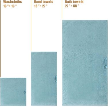 Набір рушників SEMAXE з 18 шт. включає 6 банних рушників, 6 рушників для рук, 6 фланелей, 100 бавовна, банні рушники з петельками