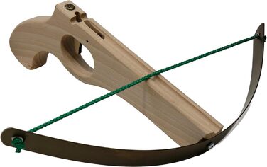 Малий дерев'яний арбалет (набір) — одноручний, з сталевим луком, 29 см, 3 болти (18 см) — 1 комплект (4 предмети)