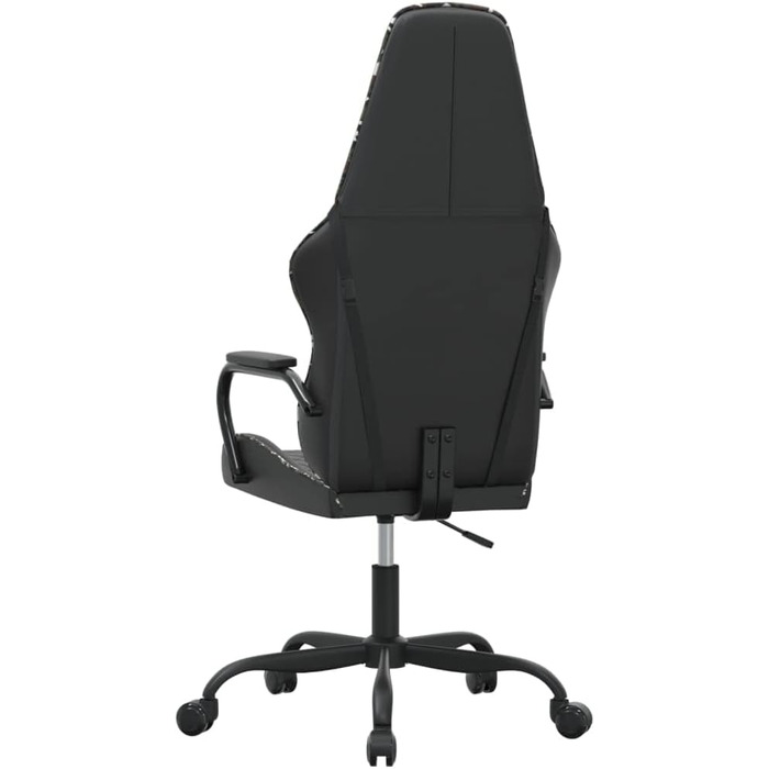 Геймерське крісло, чорне та камуфляжна штучна шкіра, регульоване по висоті, обертове з колесами для комфорту та довговічності, 36 x 46 см (Ш x Г), різнокольорове