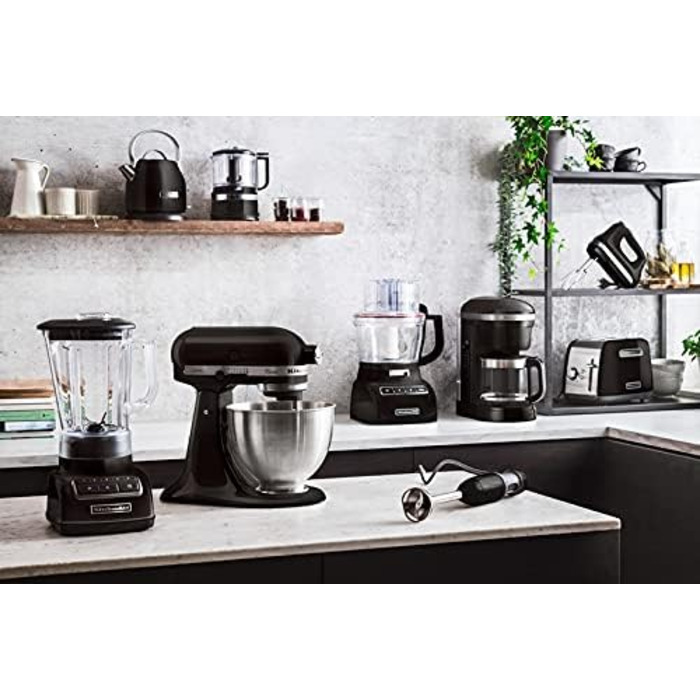 Кухонні комбайни KitchenAid CLASSIC 4.3 л з відкидною головкою двигуна, 4,3 л, чорний чорний одинарний