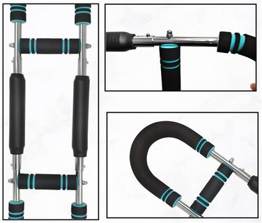 Регульований тренажер для рук Twister Arm, багатофункціональний U-подібний еспандер для домашнього використання з пружинною силовою штангою, для вправ на плечі, руки та груди, синьо-чорний