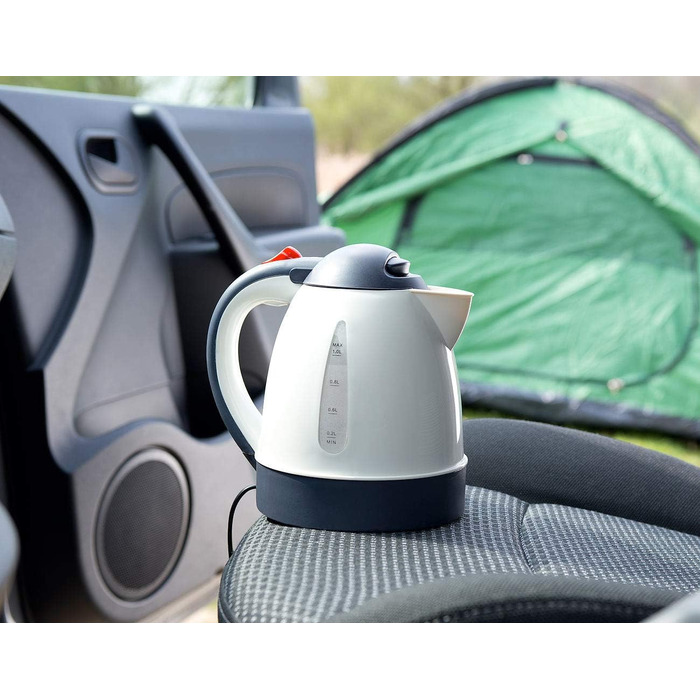 Чайник Lescars 24V Чайник для вантажівок та автодомів на 24 В, 240 Вт, 800 мл (чайник 24 В для вантажівок, автомобільний чайник, п