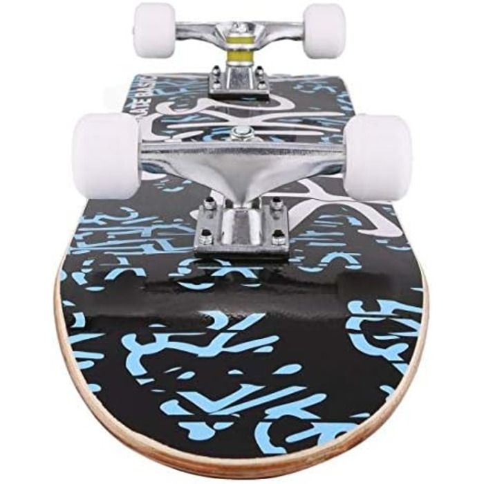 Скейтборд Letter Pattern Double Kick 31" 79.5x20 см 7-шаровий канадський клен повний круїзерний скейт для дітей підлітків дорослих універсальний стріт трюки увігнута дека літерний візерунок оригінал 2025