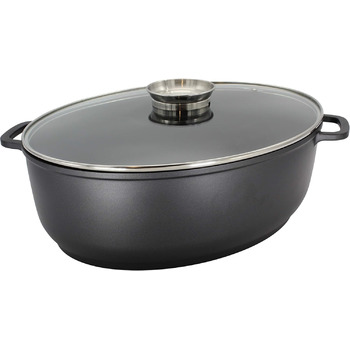 Гусятниця Leipzig, литий алюміній, чорний, 43,5 x 33,5 x 14 см, 23042