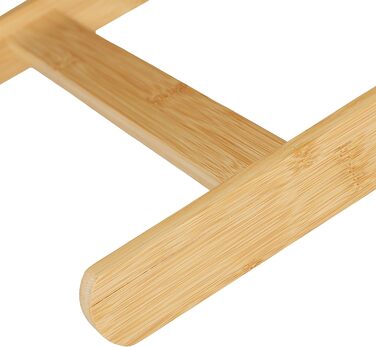 Розкладний стіл Relaxdays, регульована висота, бамбук та МДФ, HBT 70x105x50 см, обідній стіл для кухні, вітальні, балкону, натуральний/білий