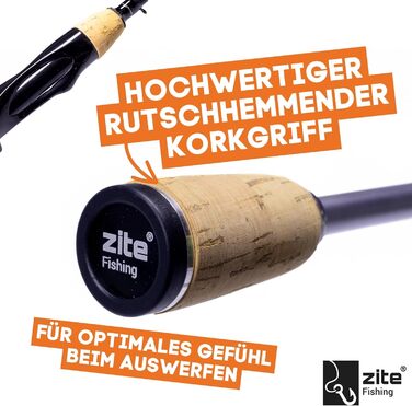 Вудилище Zite Fishing Solid Strike UL 200 см Суцільний кінчик з повним карбоновим кінчиком Вага закиду 0,5-3 г Ультралегке вудилище для лову форелі на м&39які приманки витончені оснастки, параболічний хід, друге вудилище котушка
