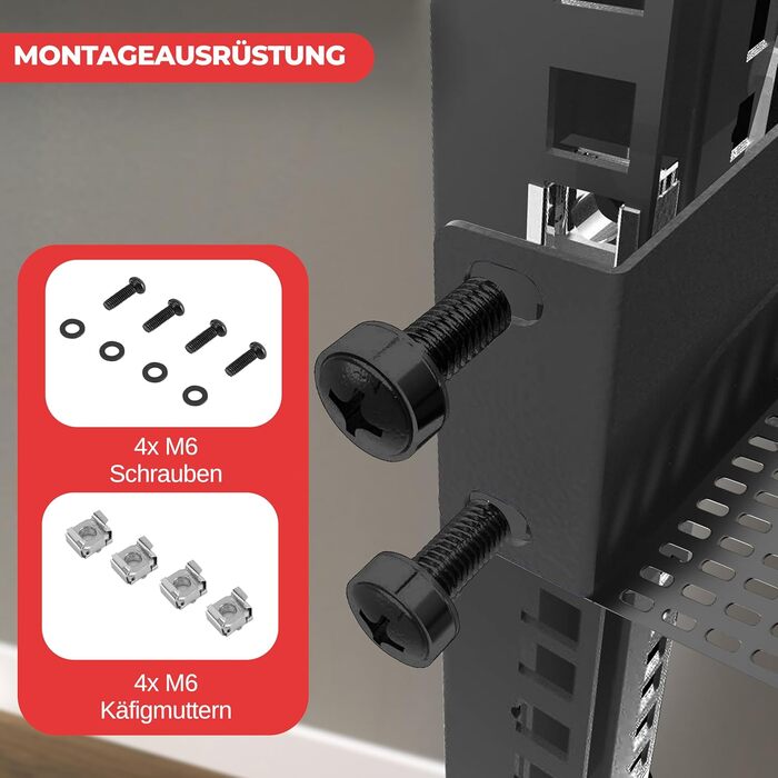 Мережева шафа Pyle 1U, 2 шт., полиця для 19-дюймової стійки, вентильована патч-панель та місце для зберігання мережевих пристроїв, полиця для серверної шафи, кріплення для ПК під столом, серверна шафа, настінна полиця, 2 шт. 1U