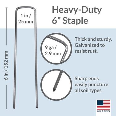 Садові дротяні бруски Pinnacle Mercantile, 9 калібр, 200, 200, надміцний оцинкований матеріал