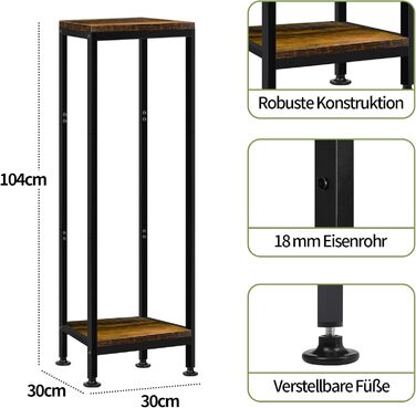 Підставка для квітів, підставка для рослин, надзвичайно велика полиця для рослин 104 см, кутова полиця для рослин, полиця для кімнатних рослин, квіткова драбина, підставка для рослин для вітальні, балкону та офісу, 104 см - 1 упаковка